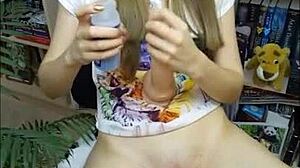 Cute Amily teaches jerk off instructions for cock