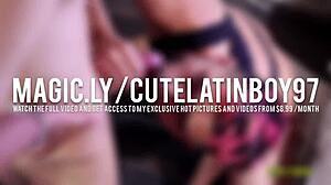 Twink Friend Fucks Ass Hard with Huge Uncut Latino Cock and Facial Cum