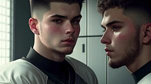 Football Players Suck and Jerk Off After Intense Game