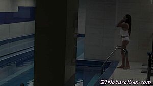 Beautiful Model Satisfying Her Shaved Pussy Slowly!