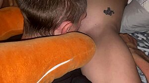 Hot shy girl bent over in doggystyle, played with toys for two hours, denied orgasm just before cumming