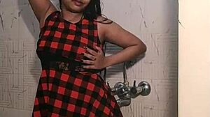 Indian Teen 18+ Strips in Bathroom, Showing Naked Booty and Wet Pussy!