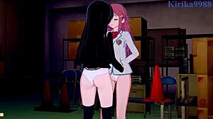 Marika Kato and Chiaki Kurihara in Lesbian Futanari Sex?