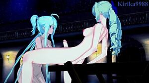 Saint-Germain And Cagliostro Intense Lesbian Play And Futanari Sex - Symphogear Hentai