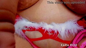 they pay to watch me tie my huge tits, latina says on new year