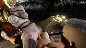 malenia rides on top in the forest