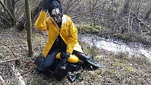 Mud Trichtern! Can You Handle This Brutal German Femdom In Latex Outdoors?