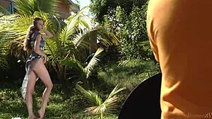 Sexy Teen 18+ In A Hat And Dress Poses Naked