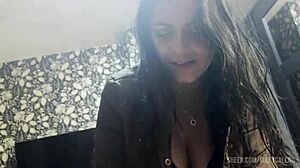milfy calla gets cum on her jacket