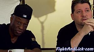 glam lesbians finger each other in stockings