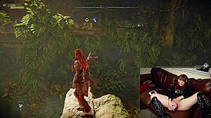 i'm a redhead gamer slut who forgot the cam was on while masturbating with huge socks