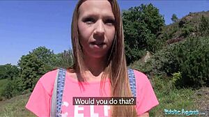 Wow! Long-Haired Babe Gets Fucked Hard Outside in Public. What a Wild POV Scene!