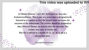 Femdom gives jerk off instructions for male orgasm