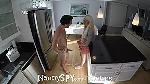 Nannyspy Elsa Jean Caught Flirting with Boss on Hidden Cam