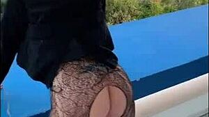 Watch this slut flash and suck during our naughty sex challenge