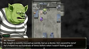 Karryn's Prison Hentai Game Ep 12: Rough Threesome With Slime Monster And Thug