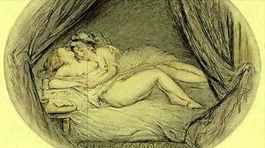 Vintage erotic alphabet drawings