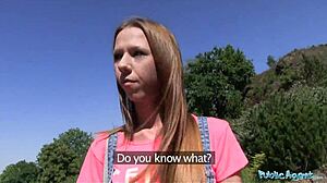 Wow! Long-Haired Babe Gets Fucked Hard Outside in Public. What a Wild POV Scene!