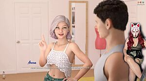 Is this beautiful blonde teen cosplayer flashing under see-through skirt?