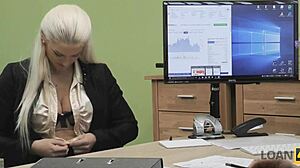 Pervert Guy Uses Money To Fuck Busty Blonde