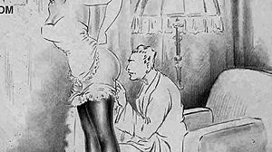 vintage erotic comic drawings from antique collection