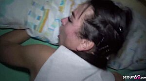 German teen tackles her first massive black cock adventure