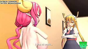 i can't stop watching maid dragon tohru in wild hentai