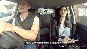 milf examiner gives instructions to huge dick student outdoors