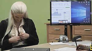 Pervert Guy Uses Money To Fuck Busty Blonde