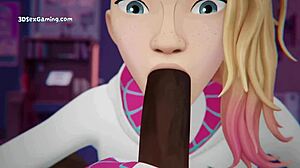 spidey gwen stacy and miles in open-window doggy action