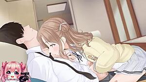 hot college girl rides and gives handjob for cumshot in anime hentai