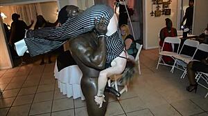 Jamaican stripper surprises milfs with a wild orgy at the party.