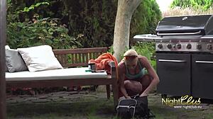 Blonde European Woman Gets Anal Fucked And Cumshot In Public Outdoors