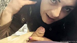 milfy calla gets cum on her jacket