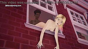 spidey gwen stacy and miles in open-window doggy action