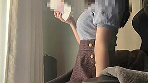 reading book but horny touching sensitive spot big tits girl