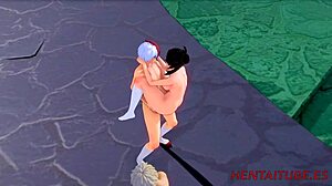 Bakugou Katsuki bangs Uraraka while Todoroki drills Momo in wild 3D orgy