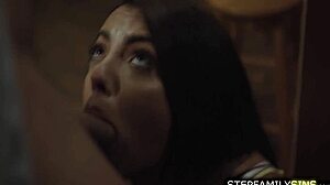 latina wife cheats with stepbro in law licking and blowjob