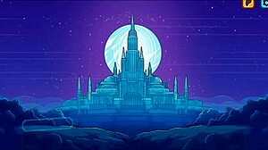 Princess Sophia strips naked in hentai game.