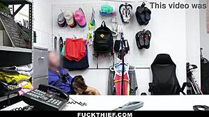 Loss Prevention Officer Jack Vegas Punishes Shoplifter Teen in Security Room Hard