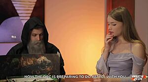 Little 18+ Redhead Rides Cowgirl in D&D Porn Adventure