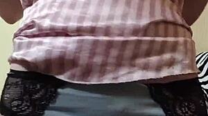 elza kom's pussy teasing in tight panties?