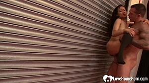 Asian Babe in Stockings Feels Intense Emotions During Mighty Pounding