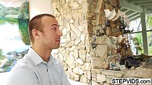 Sexy Lily Jordan FUCKED by BF and Stepbro