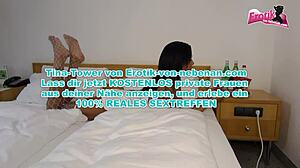 German Slut Masturbates With Stinking Salami