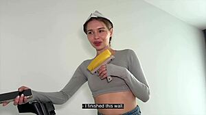 Foreman Nails Painter in Torn Jeans on Stepladder During Break