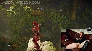 i'm a redhead gamer slut who forgot the cam was on while masturbating with huge socks