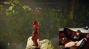 i'm a redhead gamer slut who forgot the cam was on while masturbating with huge socks