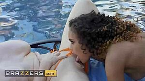 dee williams leads scarlit scandal and kyle mason off to a bedroom for a wild threesome brazzers