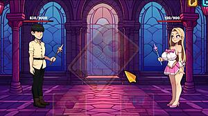 Princess Sophia strips naked in hentai game.